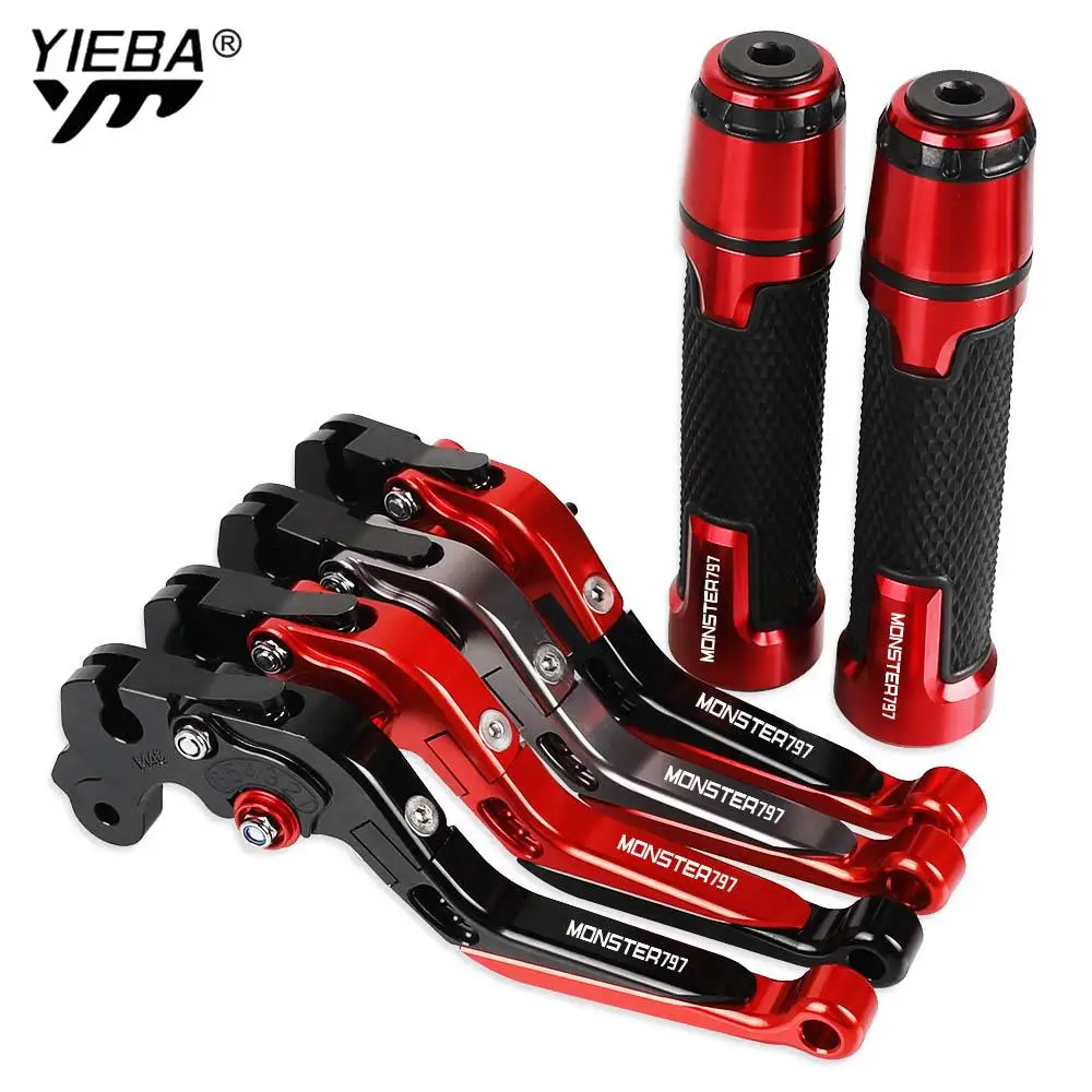 

797 MONSTER 2017-2018 Motorcycle CNC Brake Clutch Levers Handlebar knobs Handle Hand Grip Ends FOR DUCATI 797 MONSTER 2017-2018