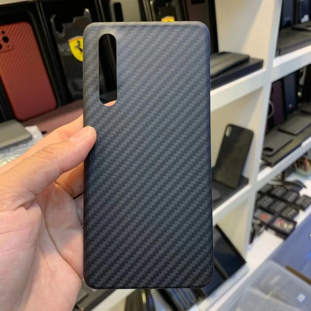 Real Carbon Fiber Case For Huawei P30 Ultra-Thin Aramid Fiber Protective Back Case Cover for HUAWEI P30 Kevlar Phone Funda Shell