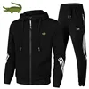 2023 High quality CARTELO men's sports zipper Hooded Jacket Set trend outdoor sports printed jacket + Pants Set 2