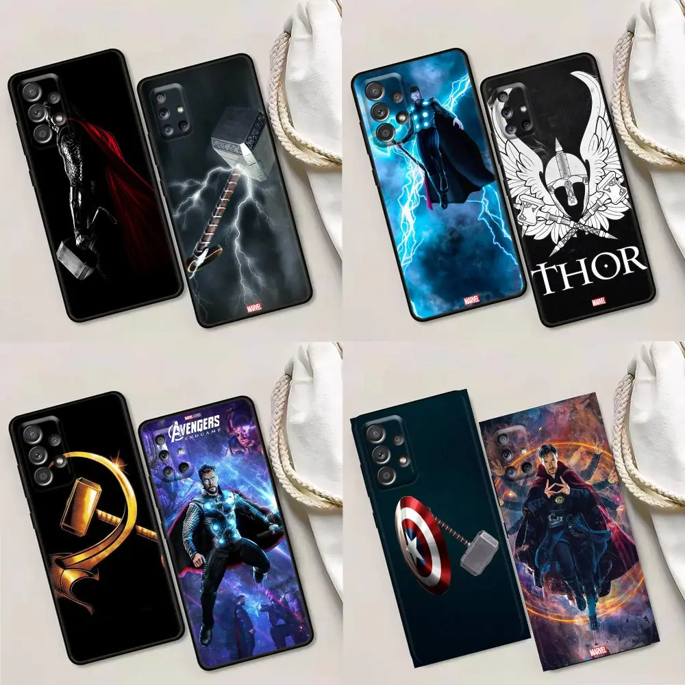 

COOL Marvel Hero Thor Phone Case for Samsung A01 A02 A03s A11 A12 A21s A32 A41 A72 A52s 5G A91 A91s Case Soft Silicone