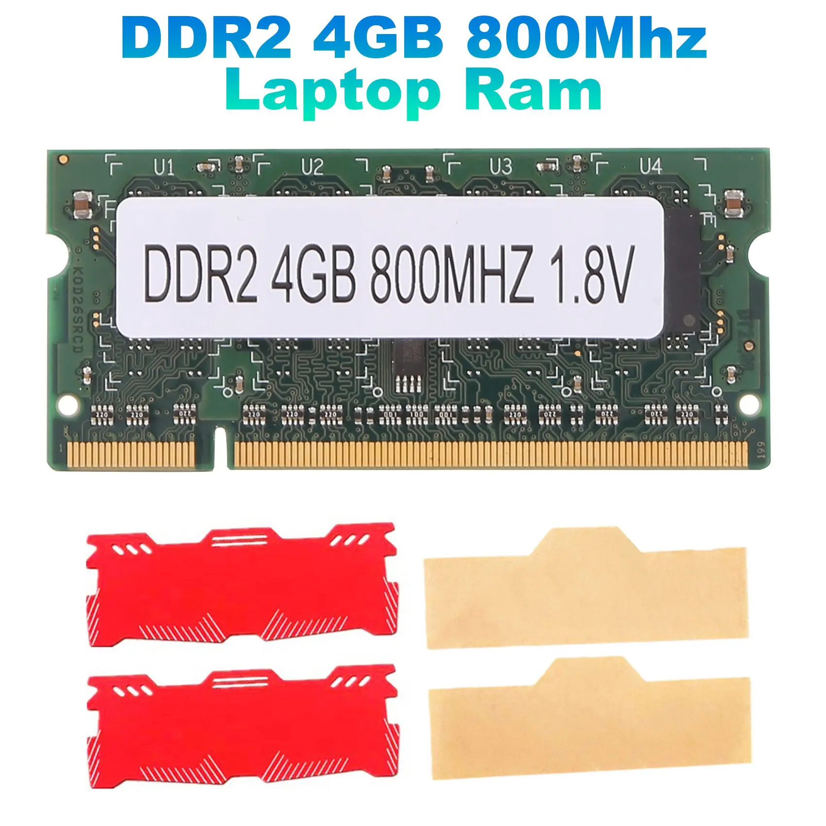 

Оперативная память для ноутбука 4 Гб DDR2 + охлаждающий жилет 800 МГц PC2 6400 SODIMM 2RX8 200 Контактов для Intel AMD оперативная память для ноутбука