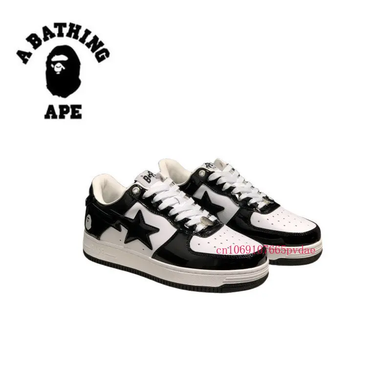 A Bathing Ape High Original Running Sport Shoes for Men Women Breathable Outdoor Sports Jogging Comfortable Unisex  Size 36-45