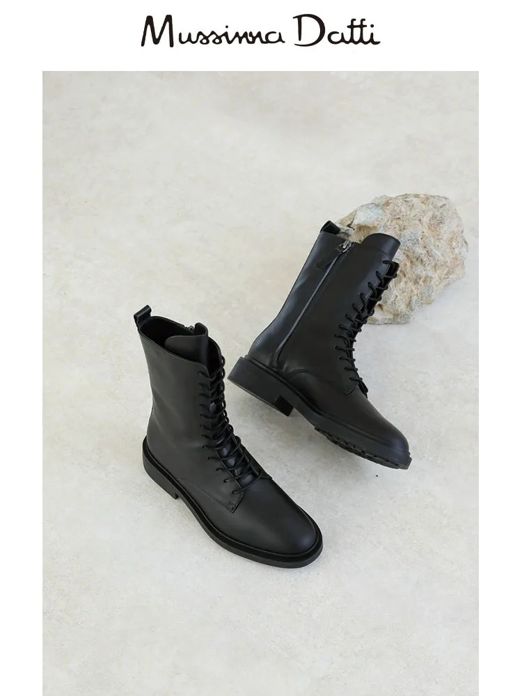 Женские ботильоны Murrinna Daffi 2024 уличные мотоциклетные кожаные сапоги женские