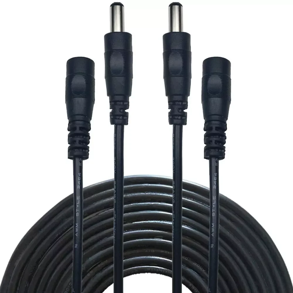 

12V Extension Cable White Black 2.1mm*5.5mm 50cm 1m 2m 3m 5m 10m Power Extend Cord Wire For CCTV Router Camera LED Strip