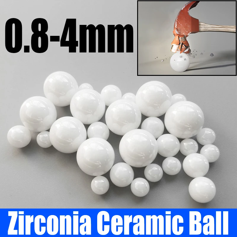 

5-1000PCS Zirconia Ceramic Ball G10 Precision ZrO2 Ceramic Bearing Balls Smooth Round Ball Bead Roller Beads Dia 0.8mm-4mm