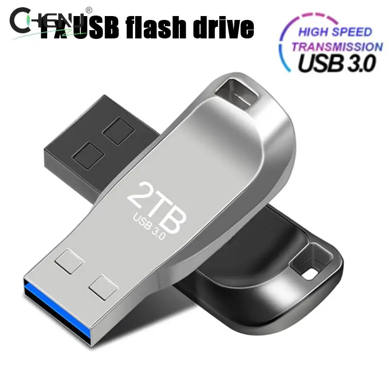 

2TB Metal Usb 3.0 Pen Drive 2TB Usb Flash Drives 1TB High Speed Pendrive Waterproof Usb Flash Disk New Upgraded TYPE-C Adapter