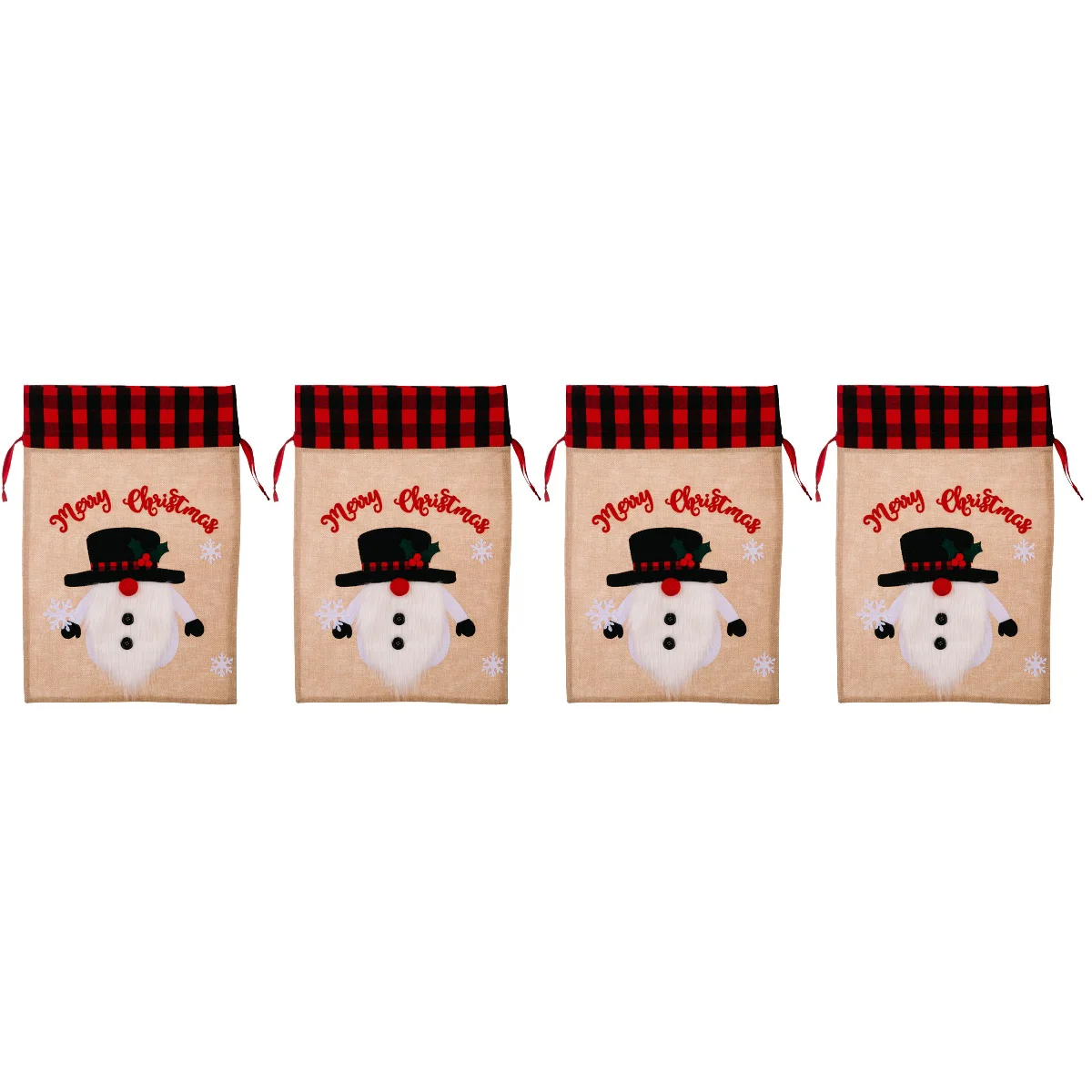 

4pcs Christmas Gift Bag Xmas Xmas Drawstring Bag Party Gift Holder