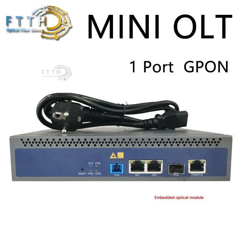 Мини GPON OLT FTTH Telnet CLI функция управления через сеть, один порт GPON OLT, 1 порт GPON OLT 1:128 совместимый GPON XPON ONU