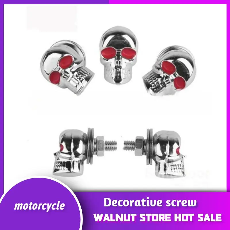 Индивидуальная Рамка Номерного Знака Мотоцикла Серебряного Скелета С Болтами