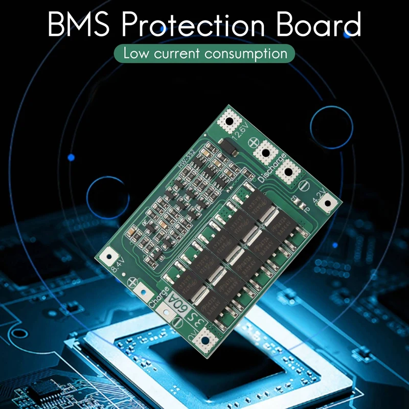 2X 3S 60A Bms плата 11 1 V 12 6 18650 Защитная литий-ионной литиевой батареи улучшенная версия
