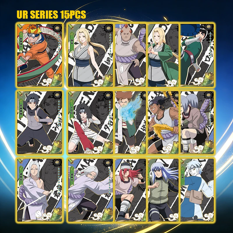 Фото Коллекционные карточки KAYOU NARUTO UR SSR SERIES: Харуно Сакура, Цунаде, Узумаки Наруто, Учиха Саске – японская аниме-коллекция, игрушки, подарок №3