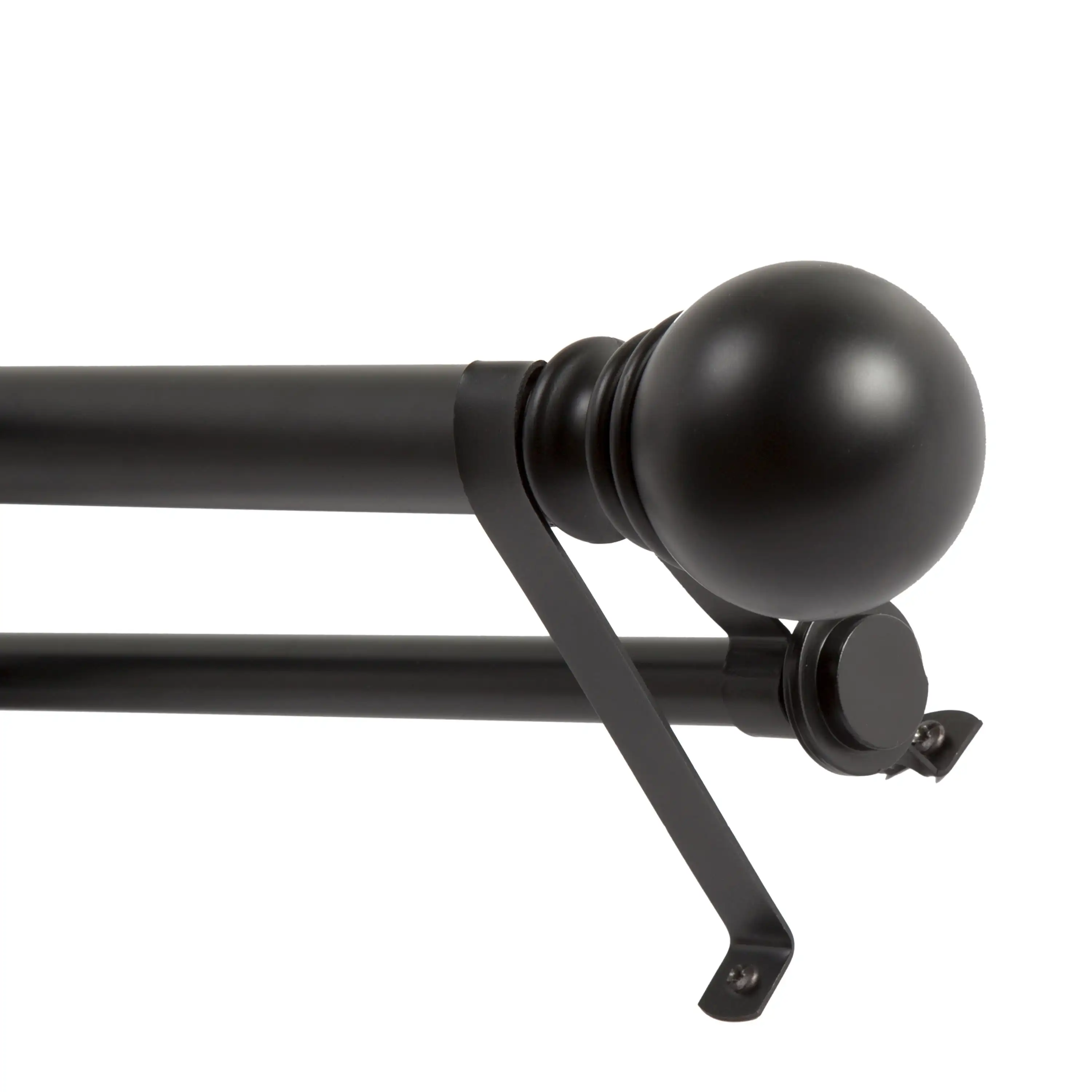 

Layla 1" Value Decorative Window Double Curtain Rod, 30-84", Black