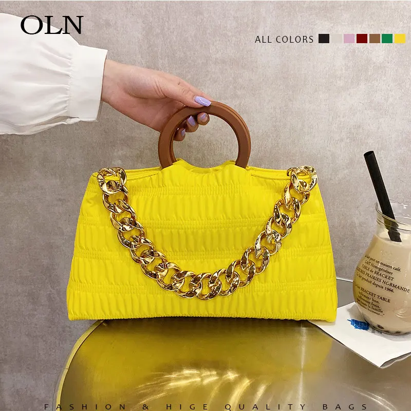 

Красные сумки на плечо для женщин 2022 толстая цепочка с ручкой-кольцом вместительные Зеленые кожаные сумки роскошные дизайнерские высококачественные