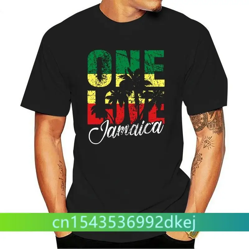 

2019 Fashion Men T shirt One Love Jamaica T shirt Caribbean Vacation