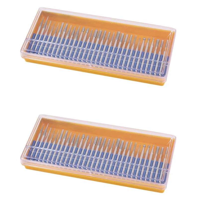 

60 шт. набор алмазных шлифовальных насадок для резки с покрытием сверла для роторного инструмента зернистость 120 дюйма хвостовик 3 мм 1/8 дюйма...