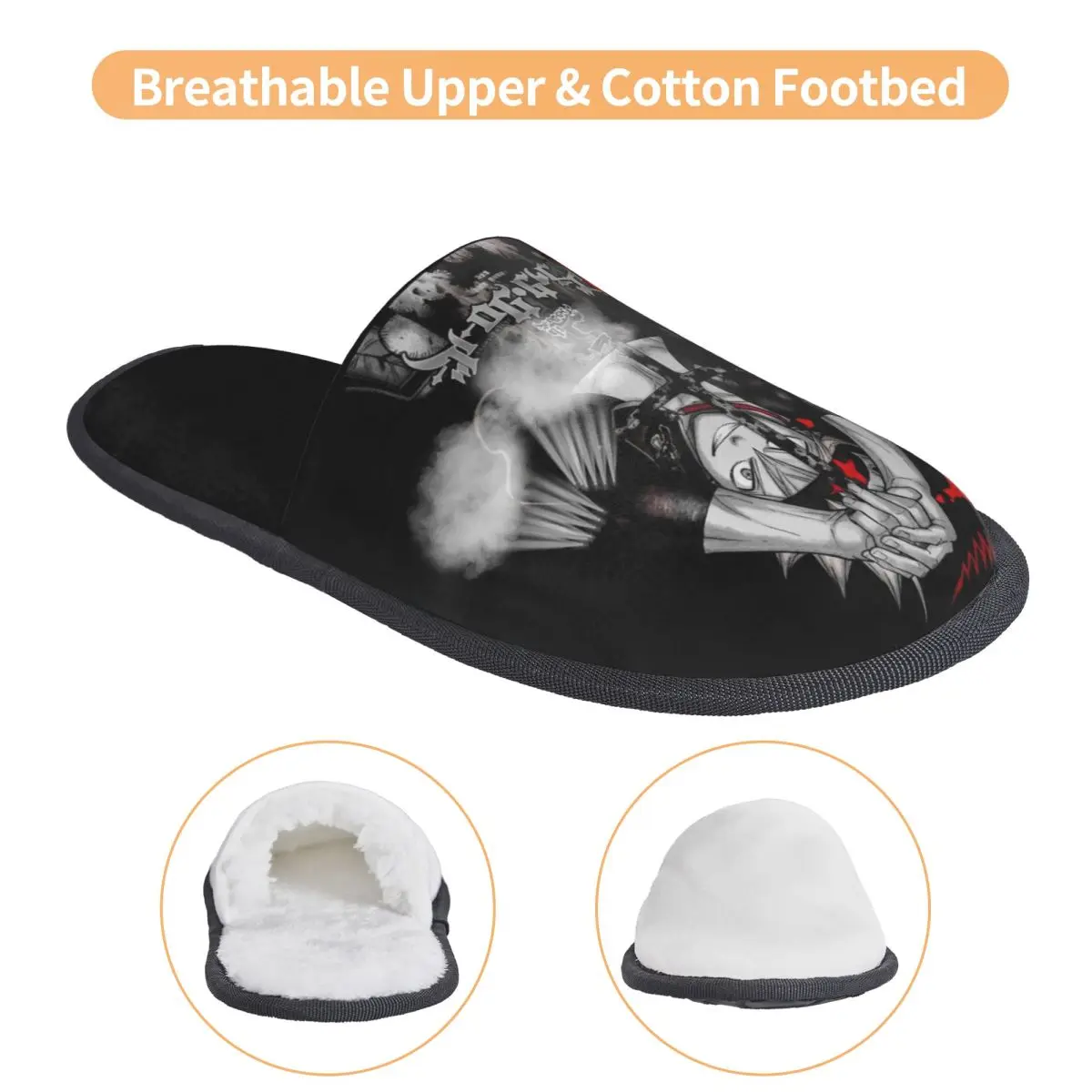 Черные аниме C-Clovers тапочки для женщин и мужчин домашняя обувь теплые домашние