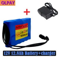 original 6s1p high quality dc 12v 12800mah 18650 li ion rechargeable battery pack charging power bank for gps car camera