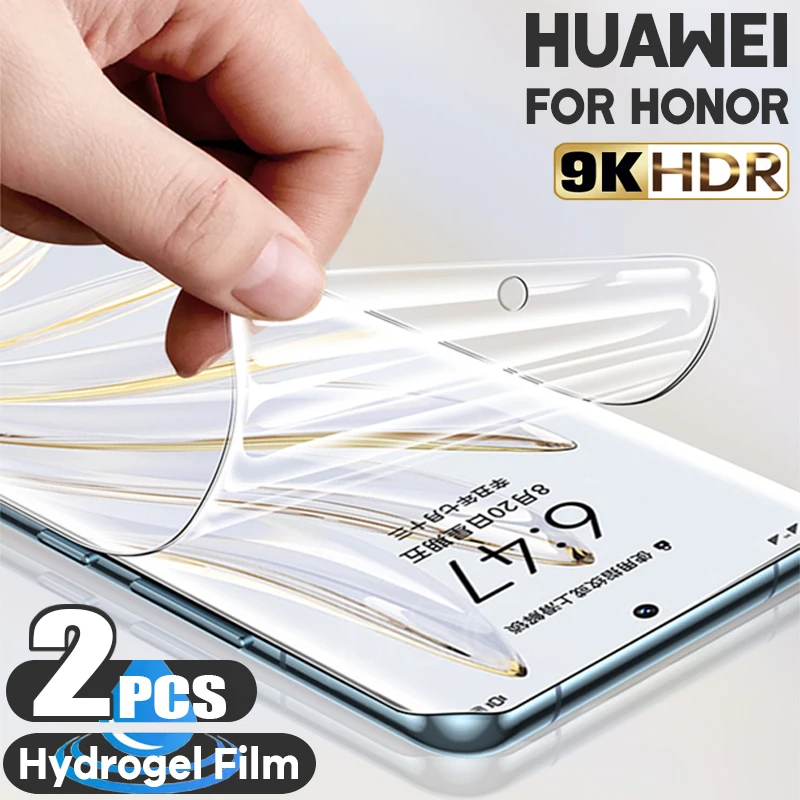 2PCS Hydrogel Film on the Screen Protector For Honor 70 60 50 10i X9 X8 Magic 4 Pro Screen Protector On Huawei P30 P40 P50 Lite