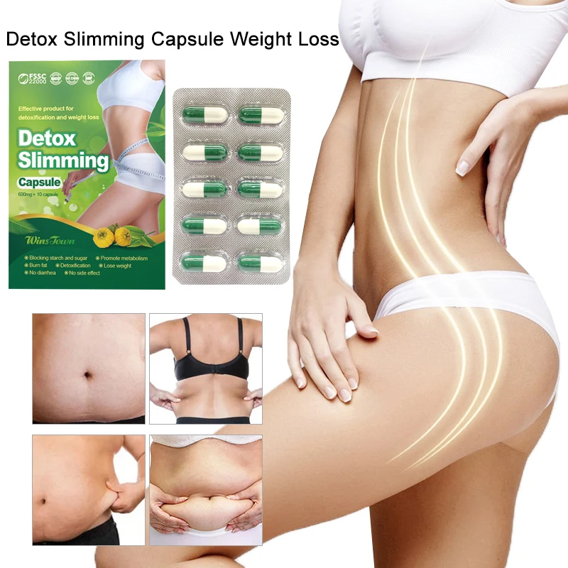 

1 Box Detox Slimming Capsule Weight Loss Promotes Metabolism Reduces Fat Detoxifies Reduces Weigh Diarrhea Free Health Food