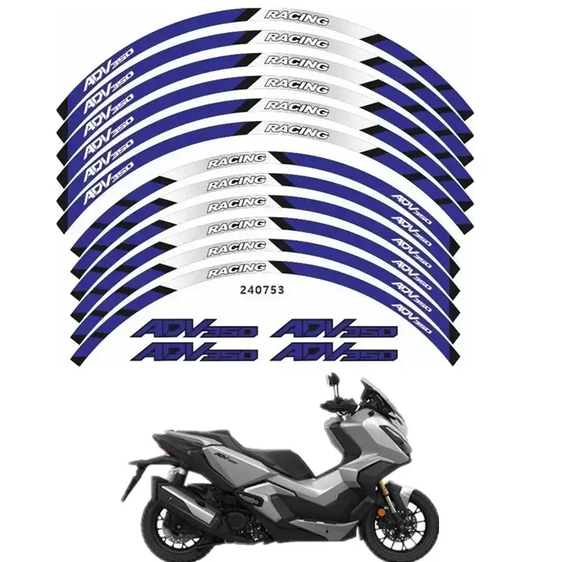 Do części motocyklowych YAMAHA ADV350 Naklejka dekoracyjna na koło konturowe - B