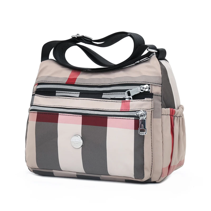 Large and small Women Crossbody Bag Plaid Stripes Nylon Female Shoulder bags Ladies Messenger Bags High Quality Handbags Bolsas
