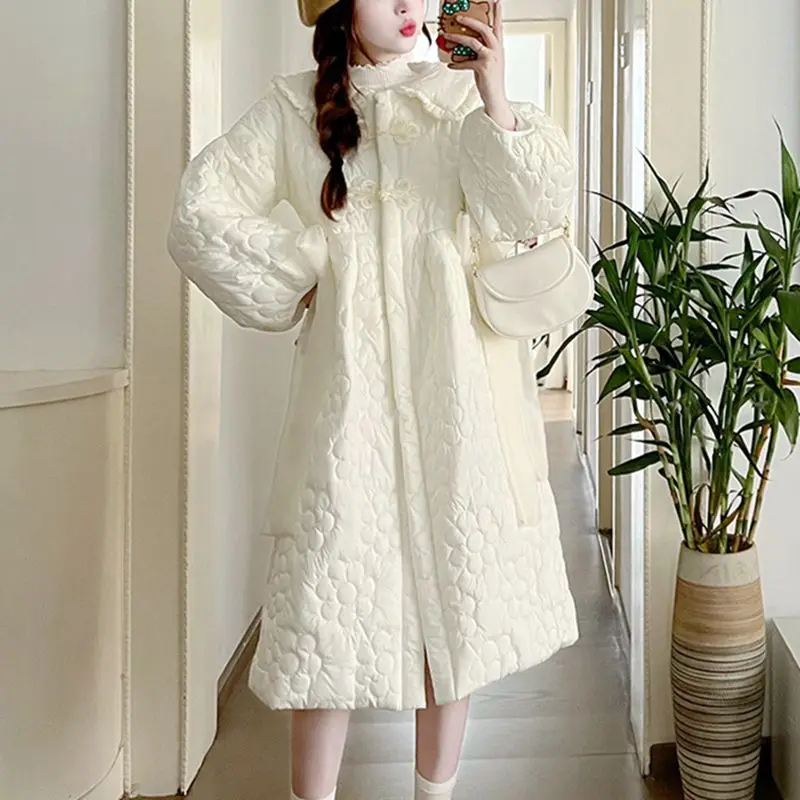 

Пальто для беременных пальто для беременных женщин Новинка Осень-зима женский однотонный кукольный воротник теплый мягкий модный показ тонкая длинная одежда