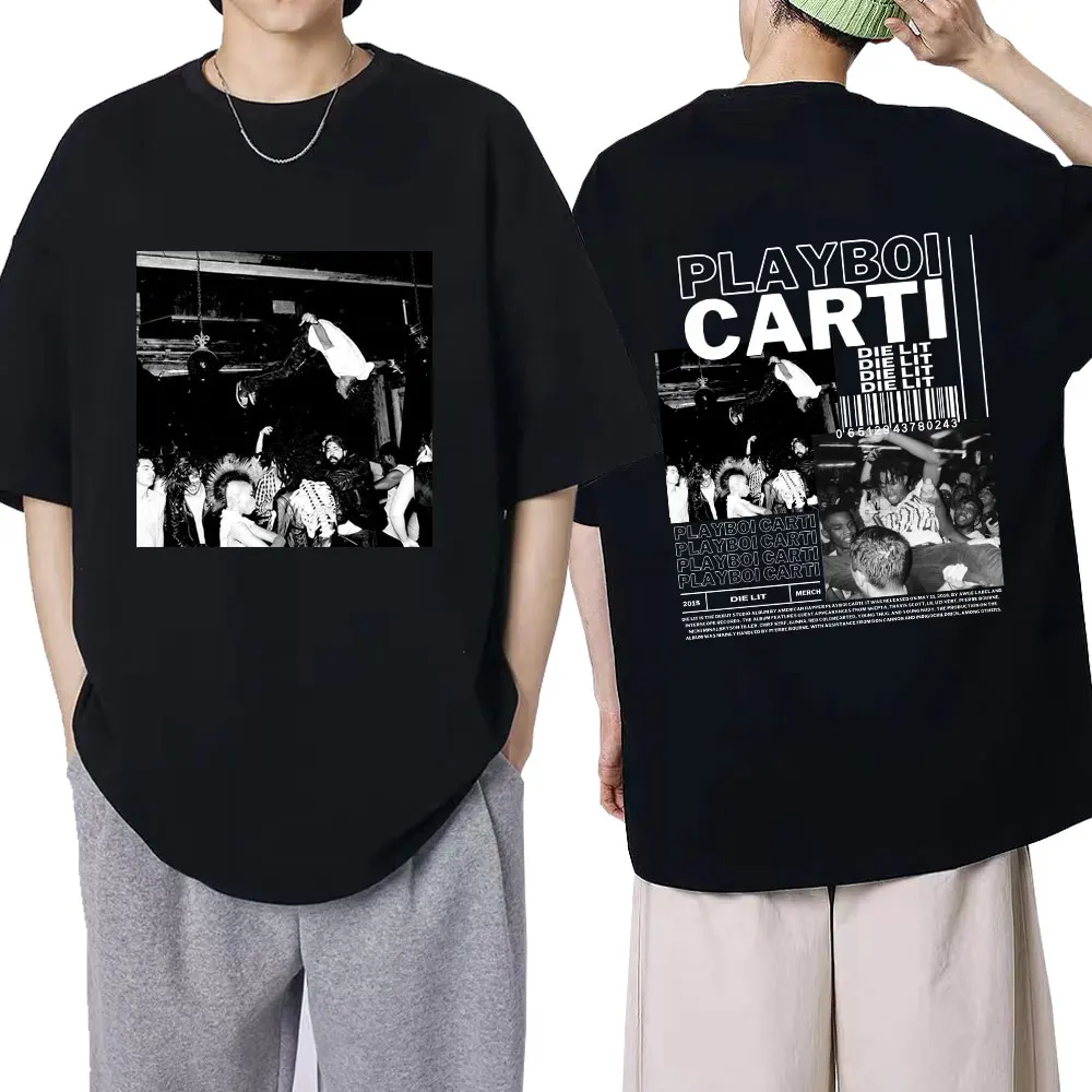 

Футболка Playboi Carti с музыкальным альбомом для мужчин и женщин, крутая тенниска в стиле Харадзюку, винтажная модная Свободная майка в стиле хип-хоп, уличная одежда для мужчин