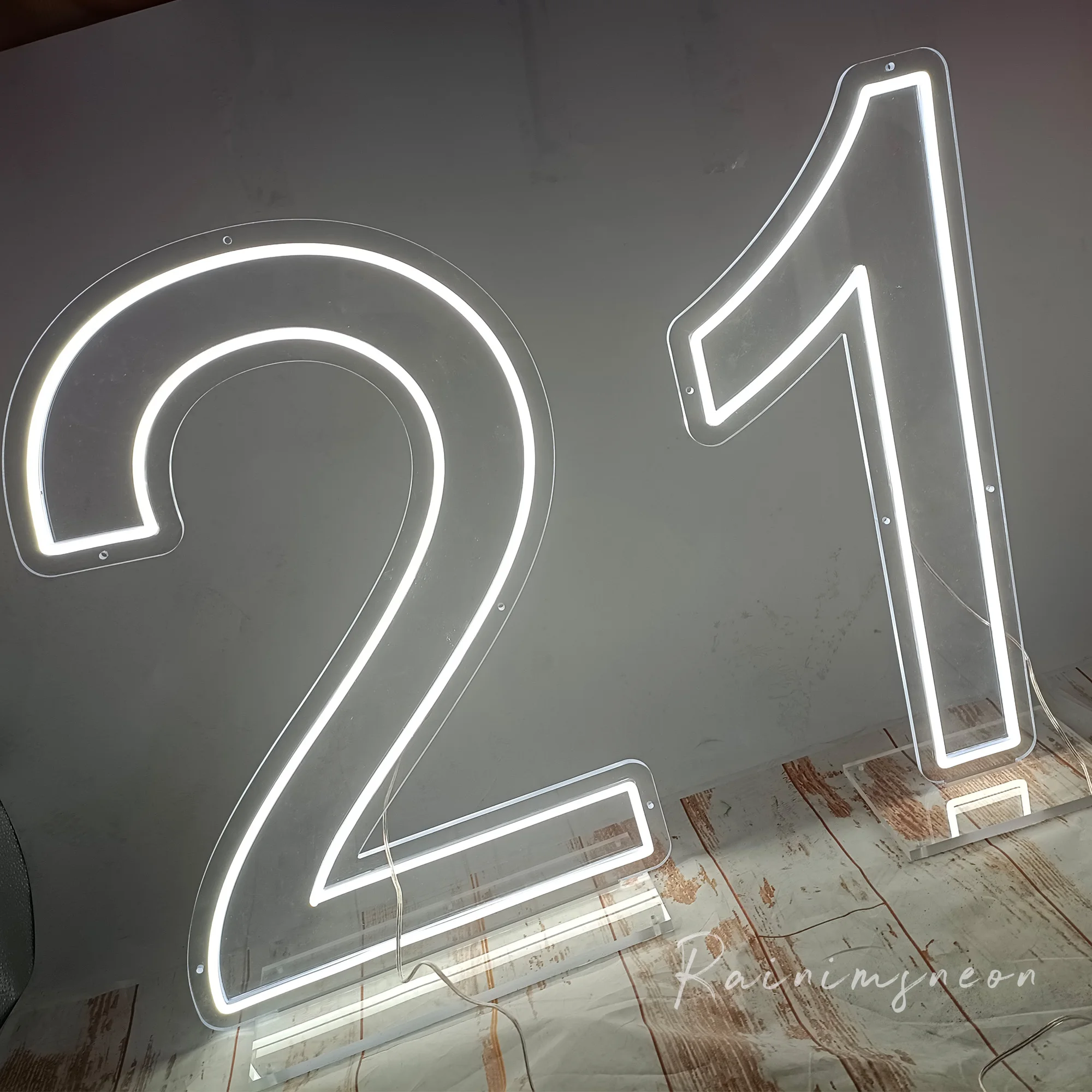 2pcs Custom led 0-9 Number Happy Birthday Neon Night Light Sign Party Decoration Home Wall Bedroom Party Decorative Neon Lamp