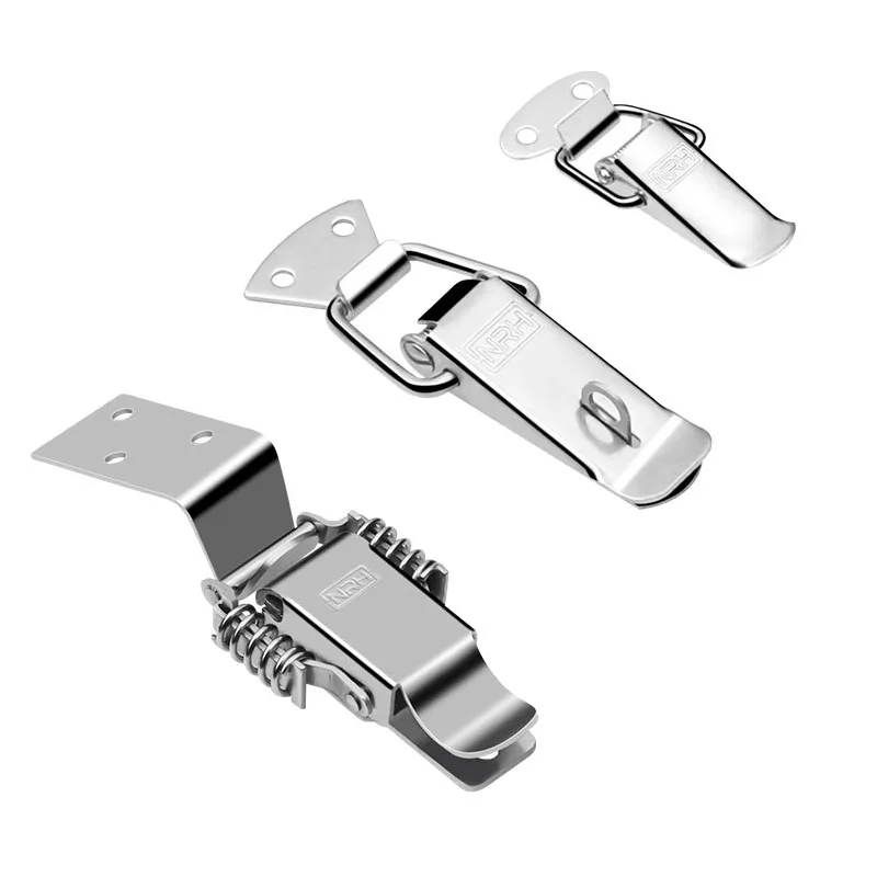 

Hasp Hardware Cabinet Boxes Hasps Spring Loaded Buckle Latch for Luggage Wooden Case Toolbox Sliding Door Simple Window