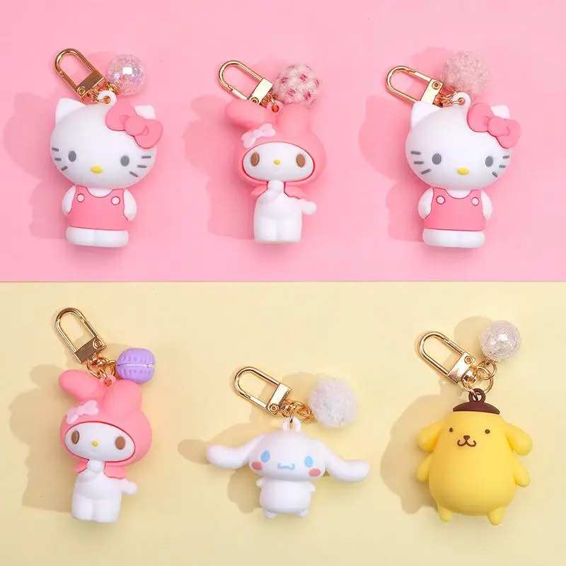 

Kawaii Sanrioed брелок Hello Kt My Melody Cinnamoroll мультфильм аниме подвеска на рюкзак брелок игрушка для девочек подарок