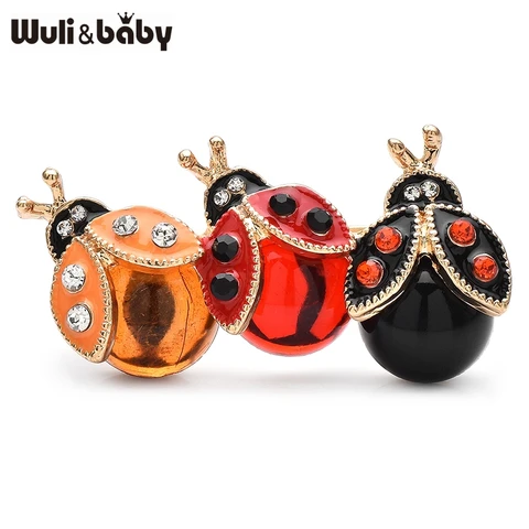 Многоцветная брошь Wuli&baby 3 с опалом и стразами