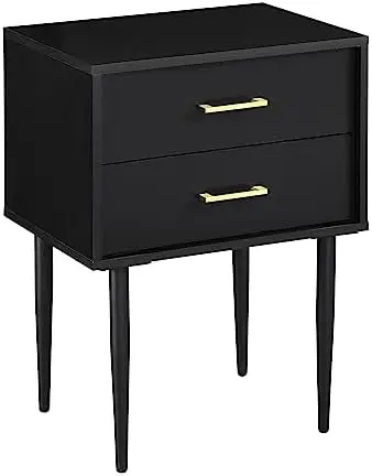 

Olivia 2 Drawer Wood Rectangle Side Table Living Room Small End Accent Table, 20 Inch, Dark Walnut Wooden chair Chair pink Outdo
