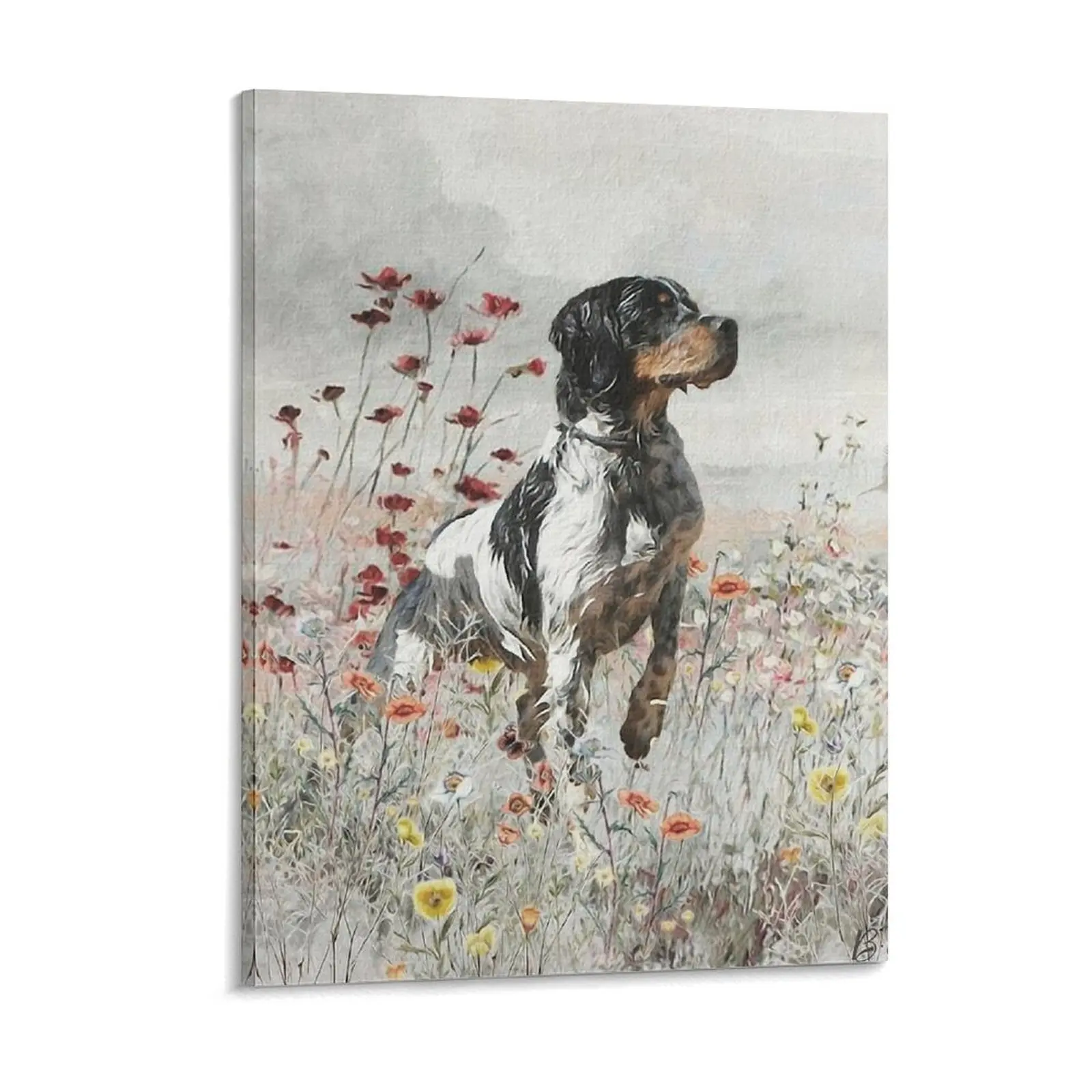 

Картина "Бретани-спаниель охотники в поле"