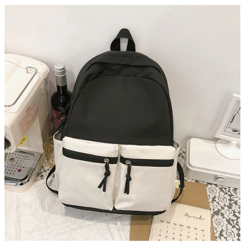 

High School Backpack Women Middle School Bag for Teenage Girls Student Bookbag Casual Preppy Style 2022 New