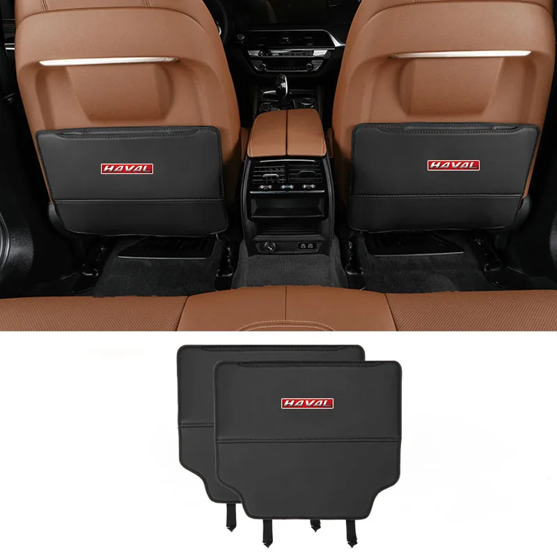 1 шт. Автомобильная Противоударная накладка Кожаная на заднее сиденье защита для