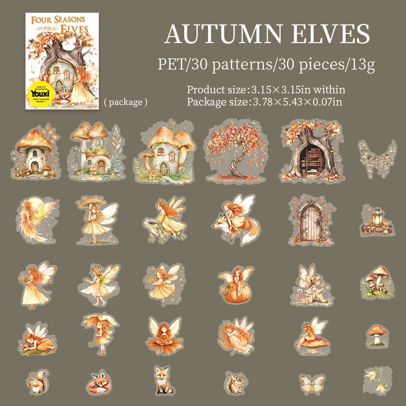 

Набор стикеров JIANWU "Четырехсезонная серия эльфов"