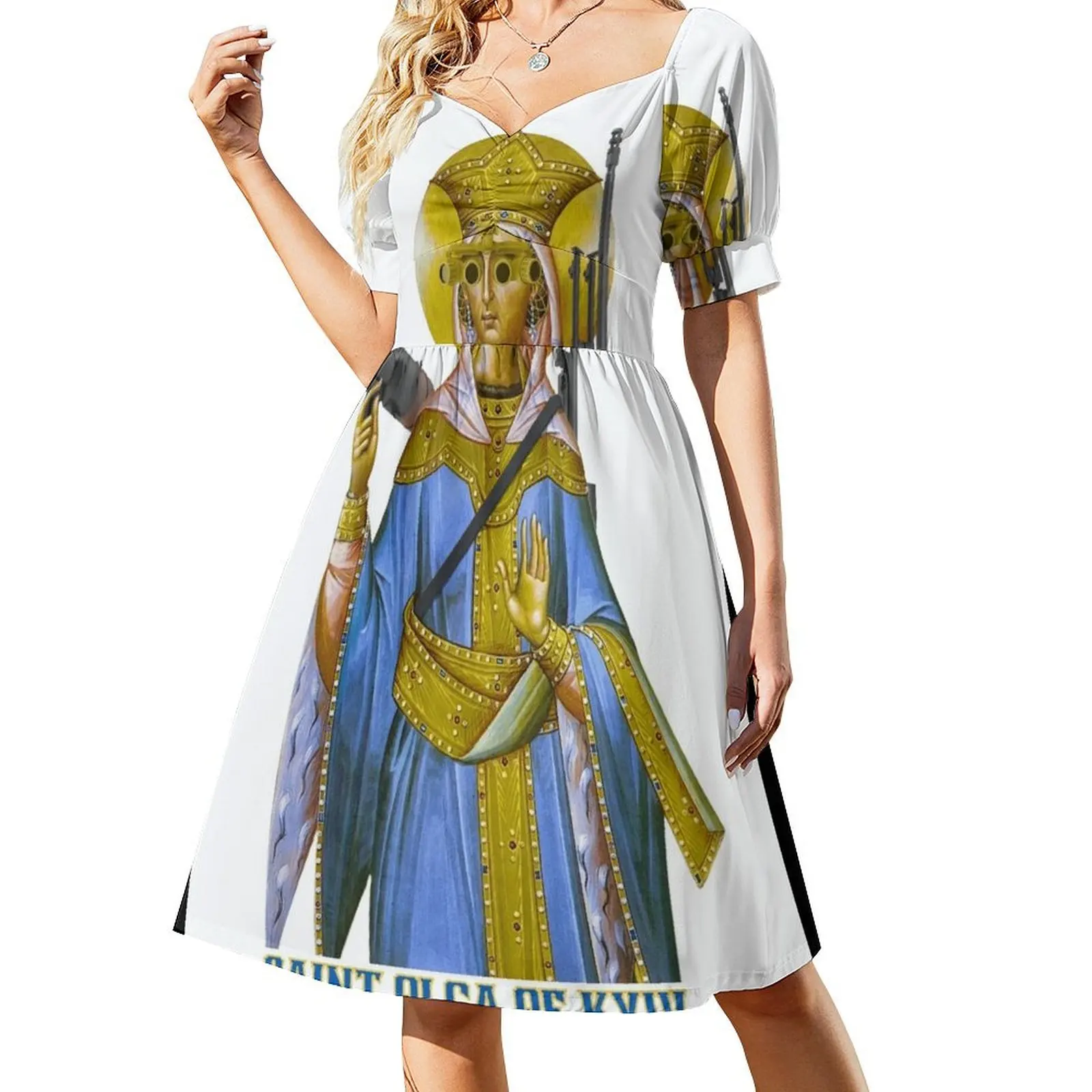 Saint Olga of Kyiv Платье с короткими рукавами женское роскошное праздничное платье