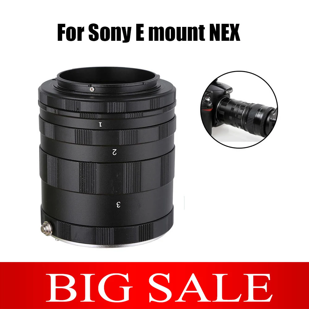 

5 in 1 Camera Adapter Macro Extension Tube Ring For Sony E mount NEX-3/5/6/7/5C A7 A7R A9 A6400 A6000 A6300 A6500 A3000 A7S DSLR