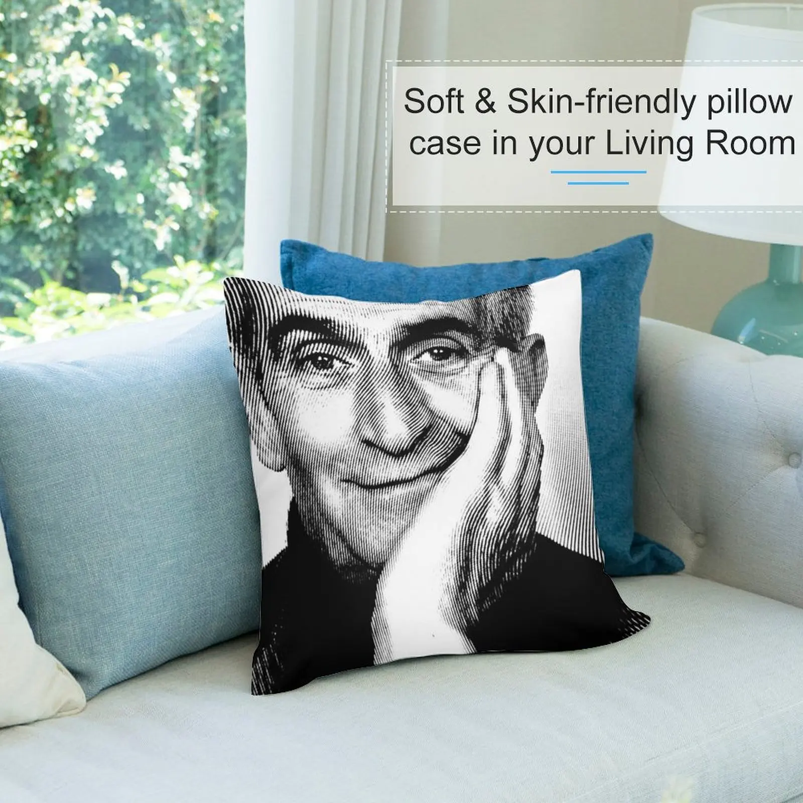 Черно-белый портрет (Linocut) Louis de Funès декоративная подушка декоративные подушки