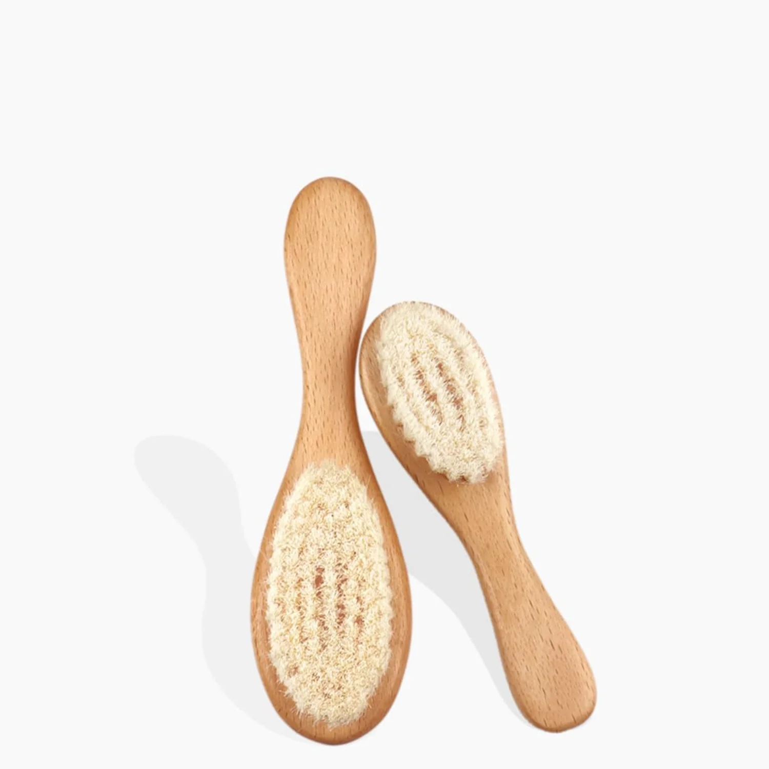 Деревянная детская щетка для волос BoAn натуральная мягкая козья щетина