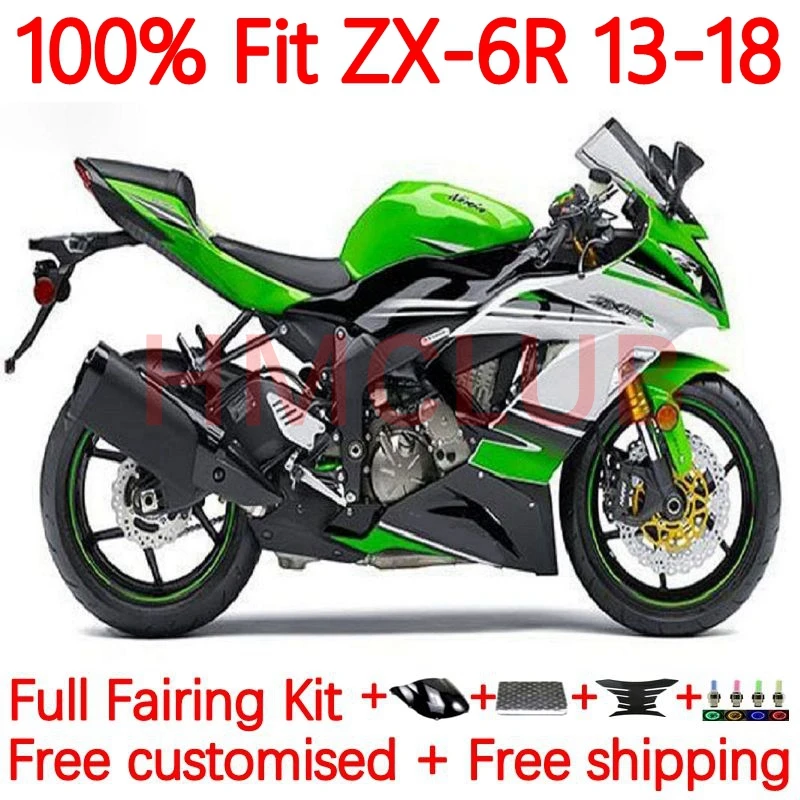 

Injection For KAWASAKI NINJA ZX-6R ZX636 ZX 6R 636 ZX6R 2013 2014 2015 2016 2017 2018 ZX-636 13 18 Fairing 62No.0 Green Black
