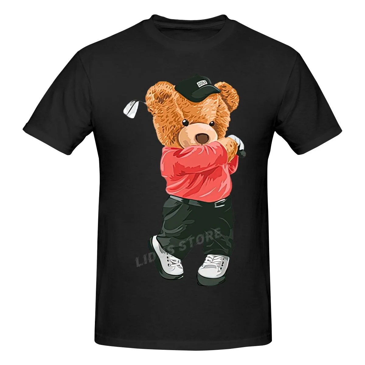 

Lovely Golf Teddy Bear T shirt Harajuku Streetwear Short Sleeve T-shirt 100% Cotton Graphics Tshirt Brands Tee Tops