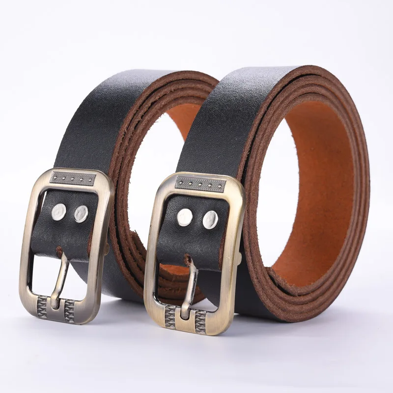 

Top Quality Men's Genuine Leather Belt Designer Belts Men Luxury Strap Fashion Vintage Pin Buckle For Jeans Waistband Girdle