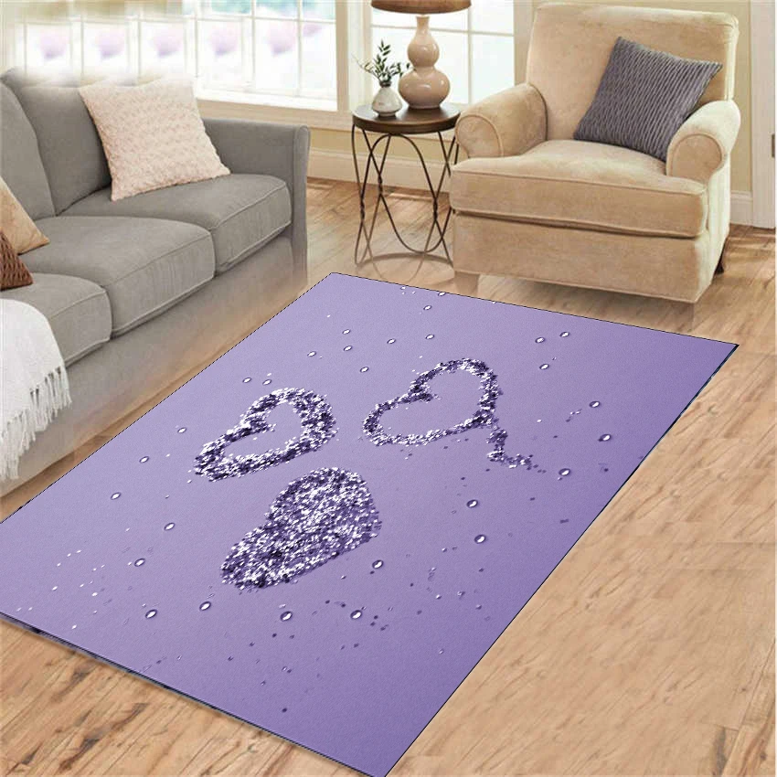 

Heart Soft Flower 3D Floor Mat Carpet Living Room Large Size Flannel Soft Bedroom Rug For Mat Doormat