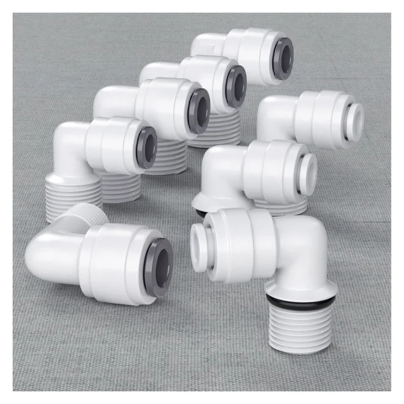Right Angle Elbow RO Water Fitting 3/8" Hose Pope 1/2" Male Female Thread Connector Filter Reverse Osmosis Parts