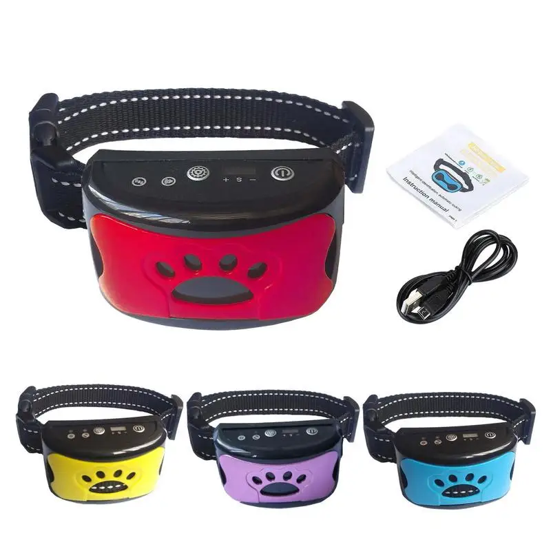 

Adjustable Dog Barking Collar Rechargeable Smart Anti Bark Collar With Beep Vibration Automatic Stop For Large Medium Small Dogs