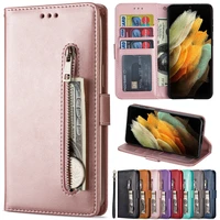 wallet zipper with hand strap leather case for samsung galaxy s22 ultra s21 fe s20 fe s10 s9 s8 a12 a21s a31 a51 a52 a53 a71 a72