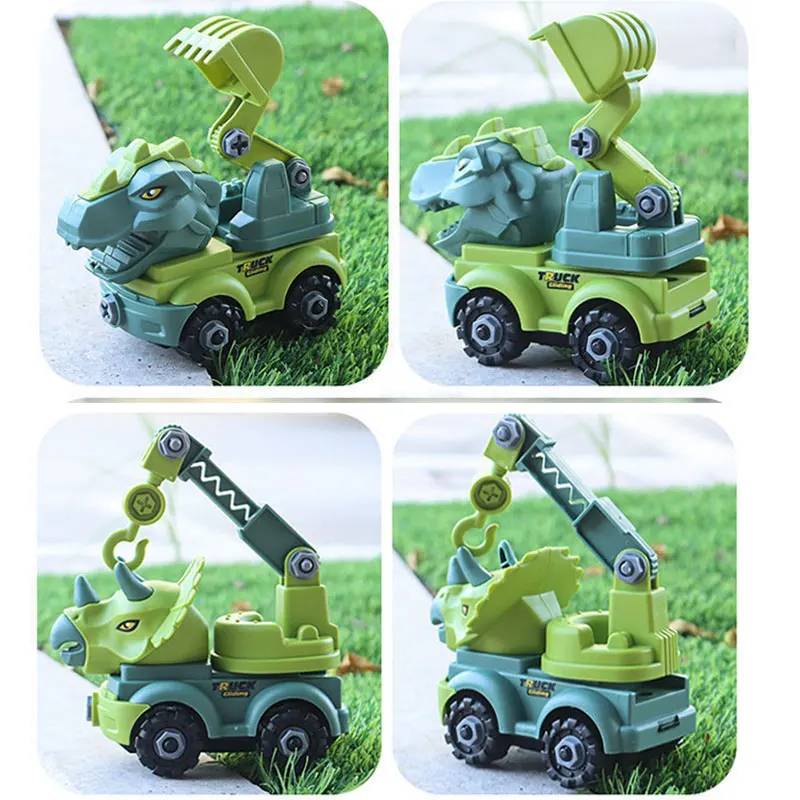 Kids DIY Disassembly Dinosaurs Toys Engineering Truck Car Assembly Nuts Screw Boys Excavator Dump For Gifts | Игрушки и хобби