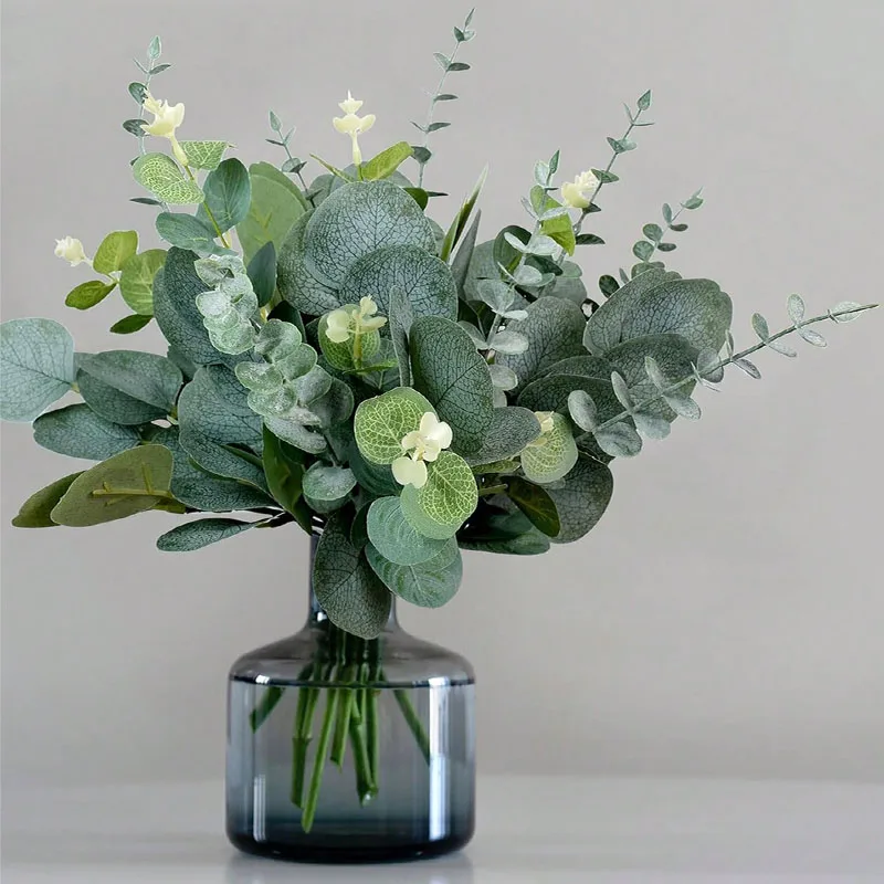 30 штук искусственного эвкалипта искусственный эвкалипт серебряная монета