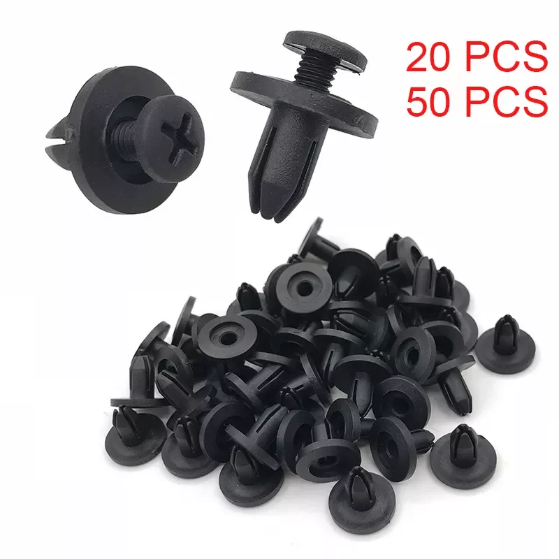 

6mm Auto Bumper Fastener Clip Hole Rivet Retainer Push Engine Cover Car Door Bumper Cover Fasteners for Honda